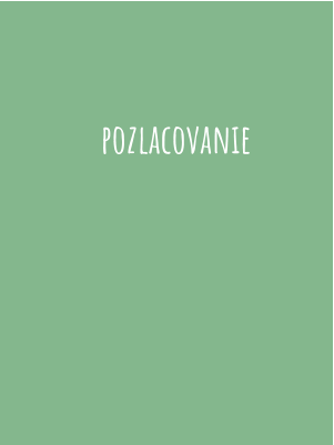 pozlacovanie